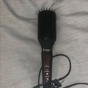 Lange Black and Silver Hair Straightening Brush
